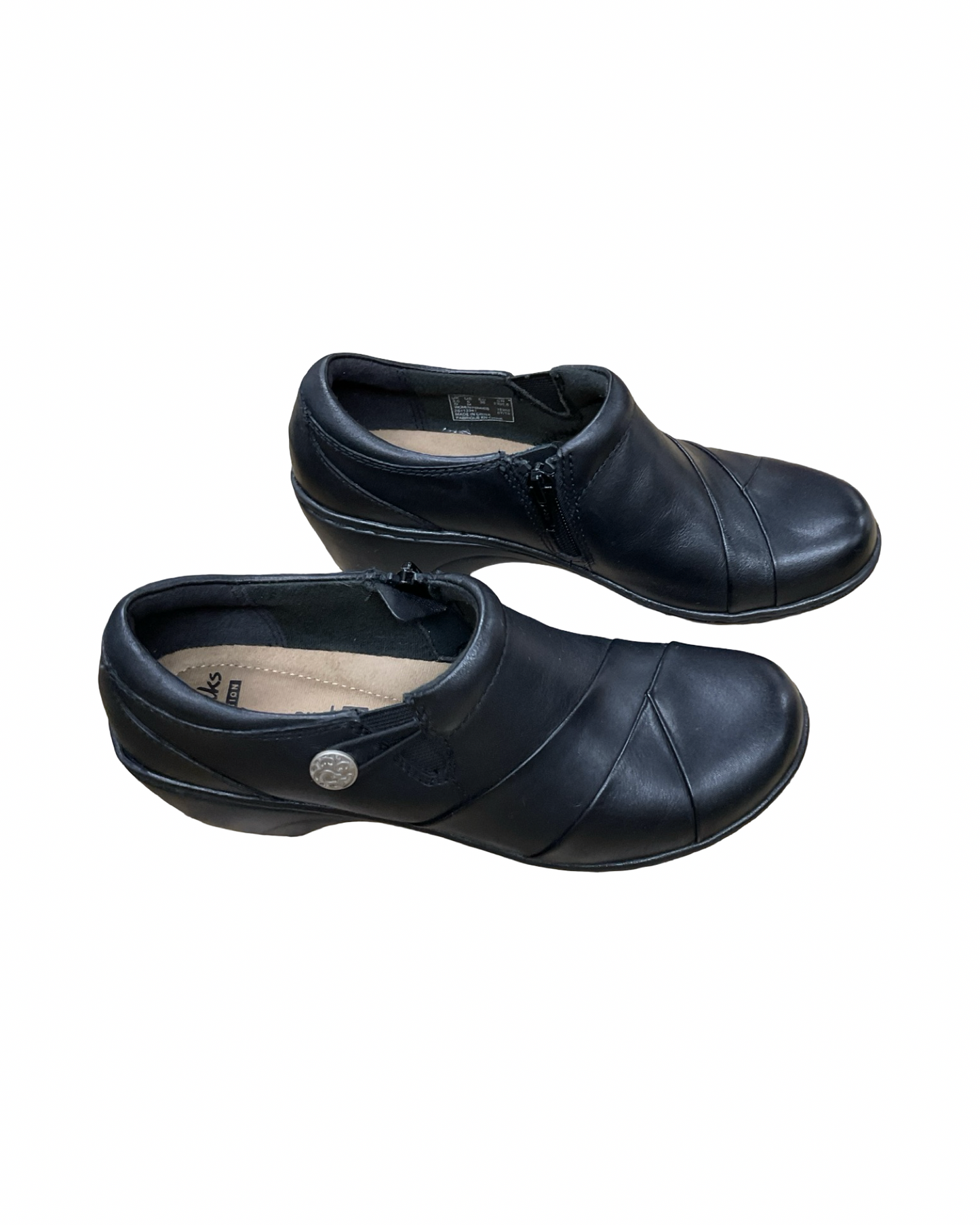 Shoes Flats By Clarks In Black, Size:6