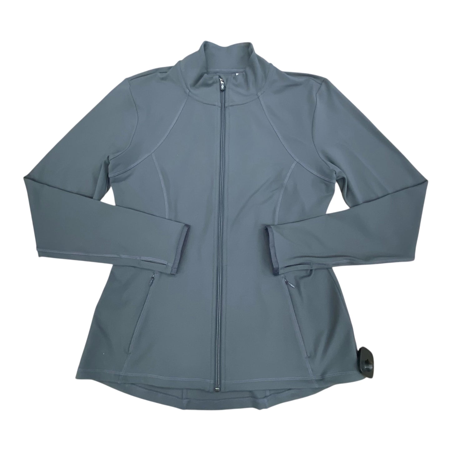 Athletic Jacket By Skechers In Grey, Size:L