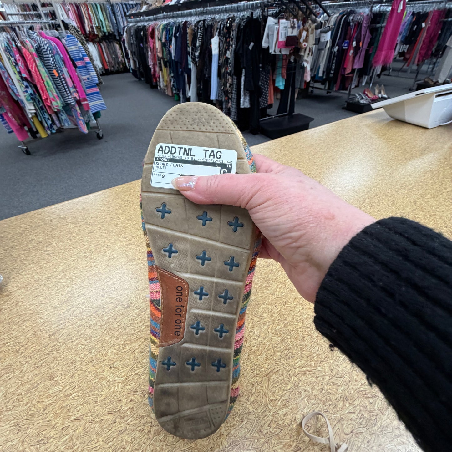 Shoes Flats By Toms In Multi, Size:9