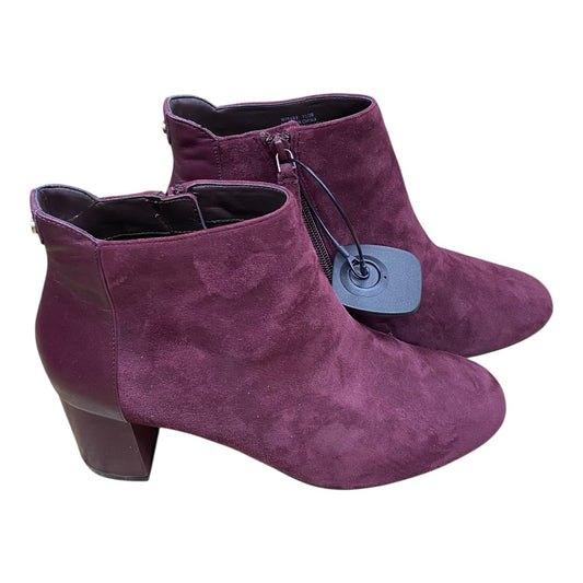 Boots Ankle Heels By Cole-Haan In Purple, Size:7.5