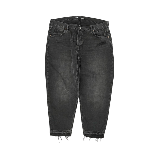 Jeans Straight By Old Navy In Black Denim, Size:16
