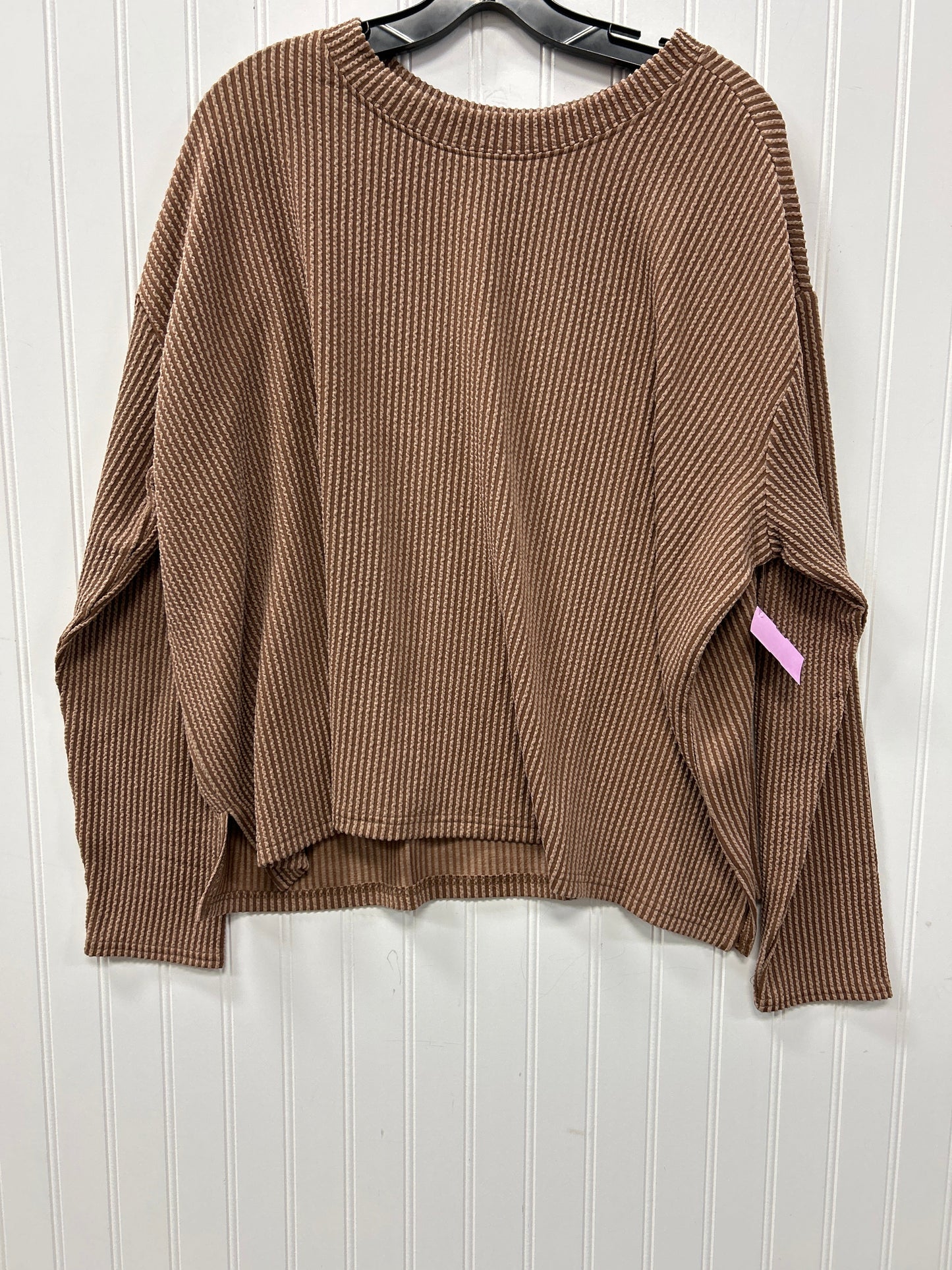 Top Ls By Zenana In Brown, Size:1X