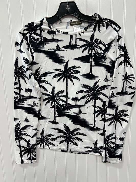 Athletic Top Ls Crewneck By Tommy Bahama In Black & White, Size:L
