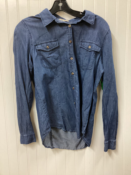 Blouse Ls By Love Notes In Blue, Size:S