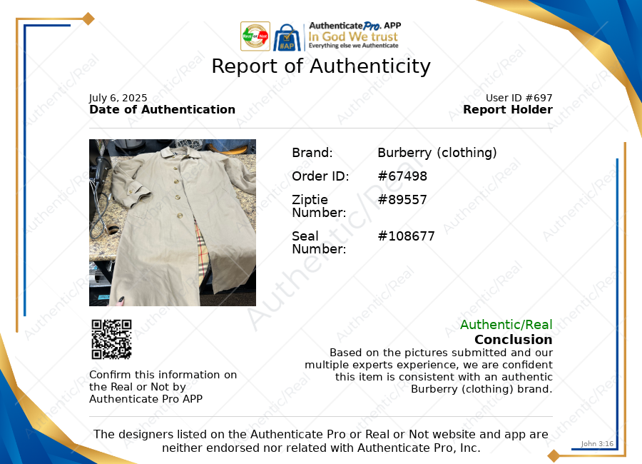 Coat Luxury Designer By Burberry In Tan, Size: L