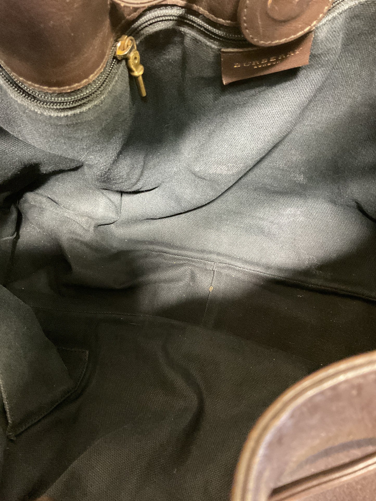 Handbag Luxury Designer By Burberry In Brown, Size:Large