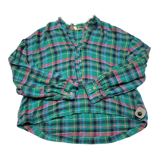 Top Ls By Pilcro In Plaid Pattern, Size:M