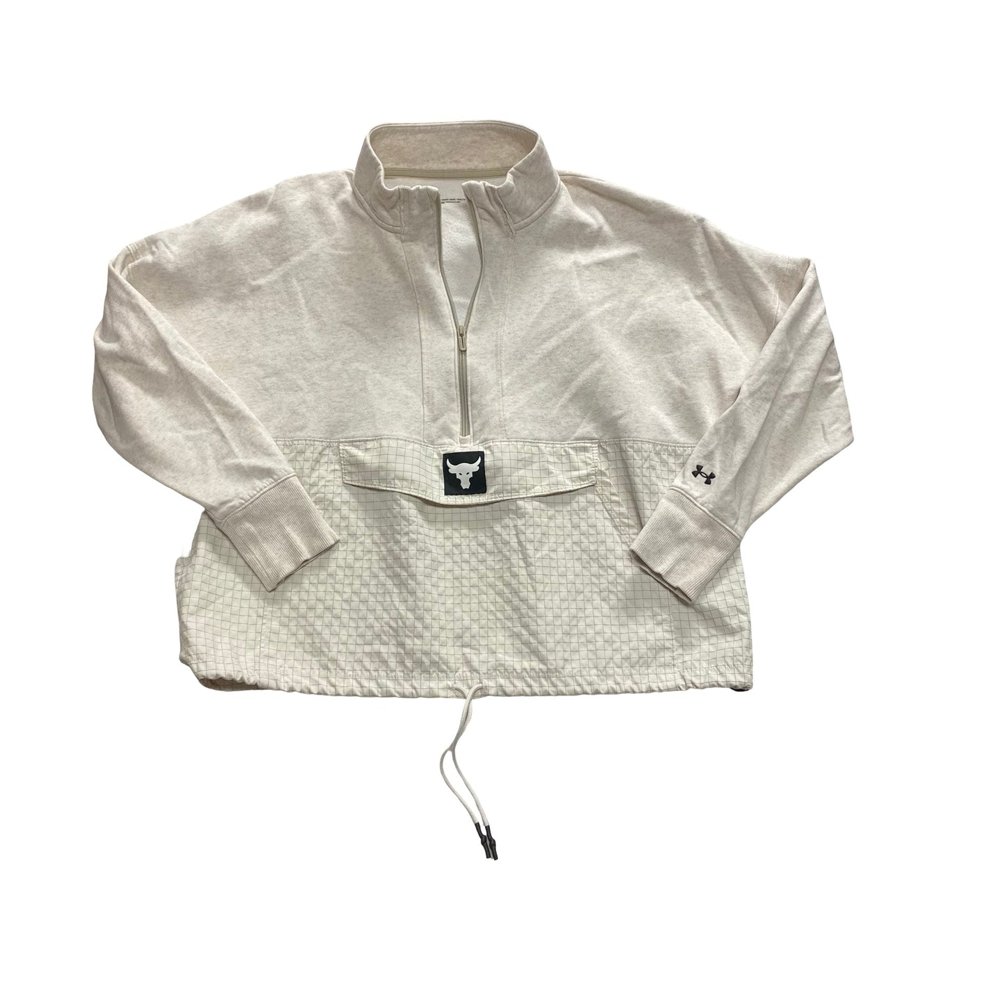 Athletic Sweatshirt Crewneck By Under Armour In Cream, Size:L