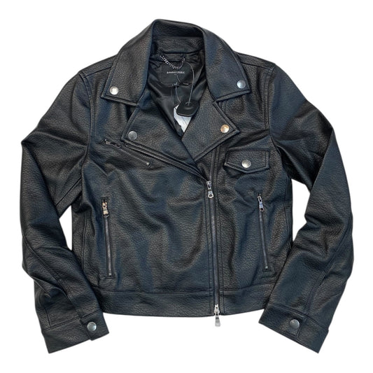 Jacket Moto By Banana Republic In Black, Size:S