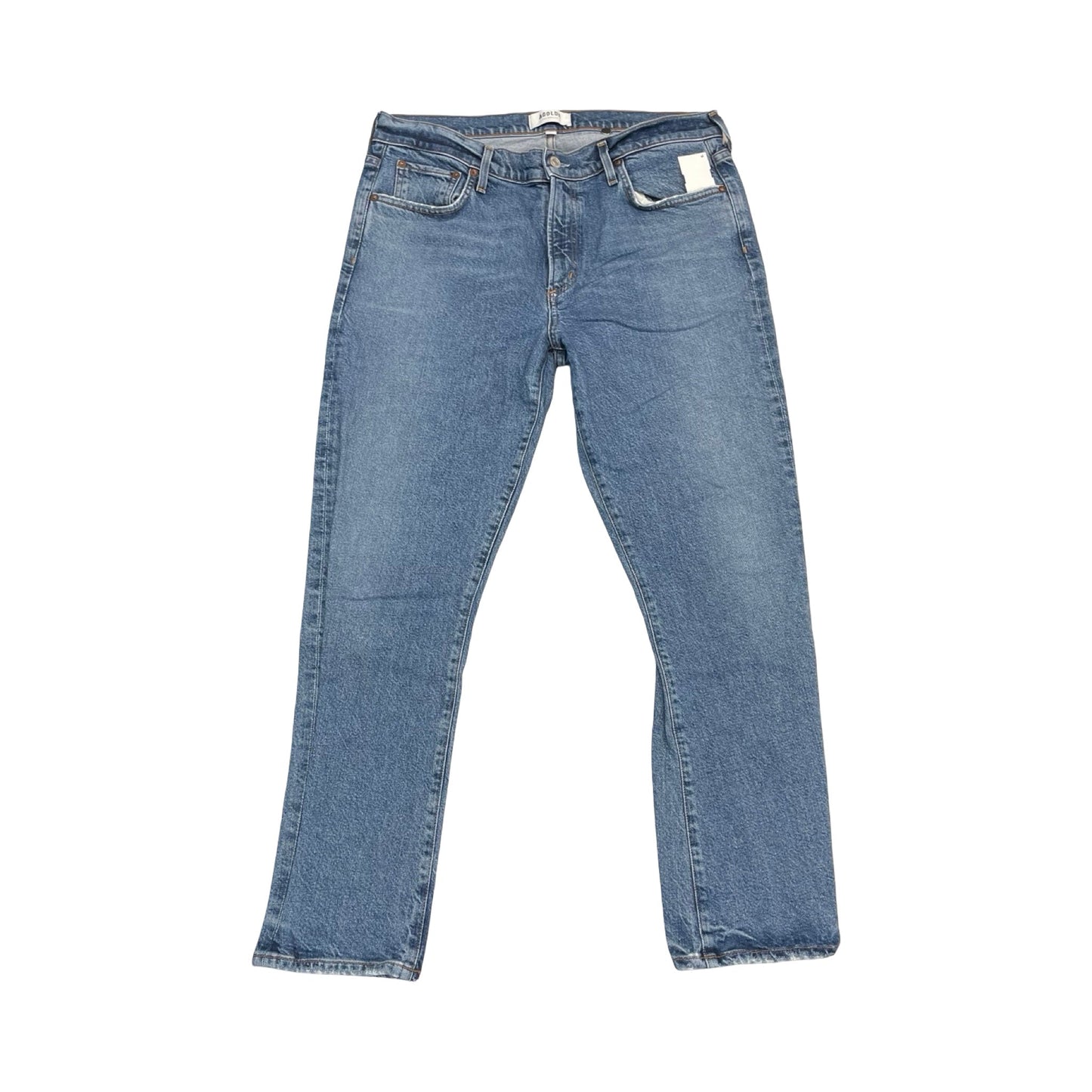 Jeans Straight By Agolde In Blue Denim, Size:12