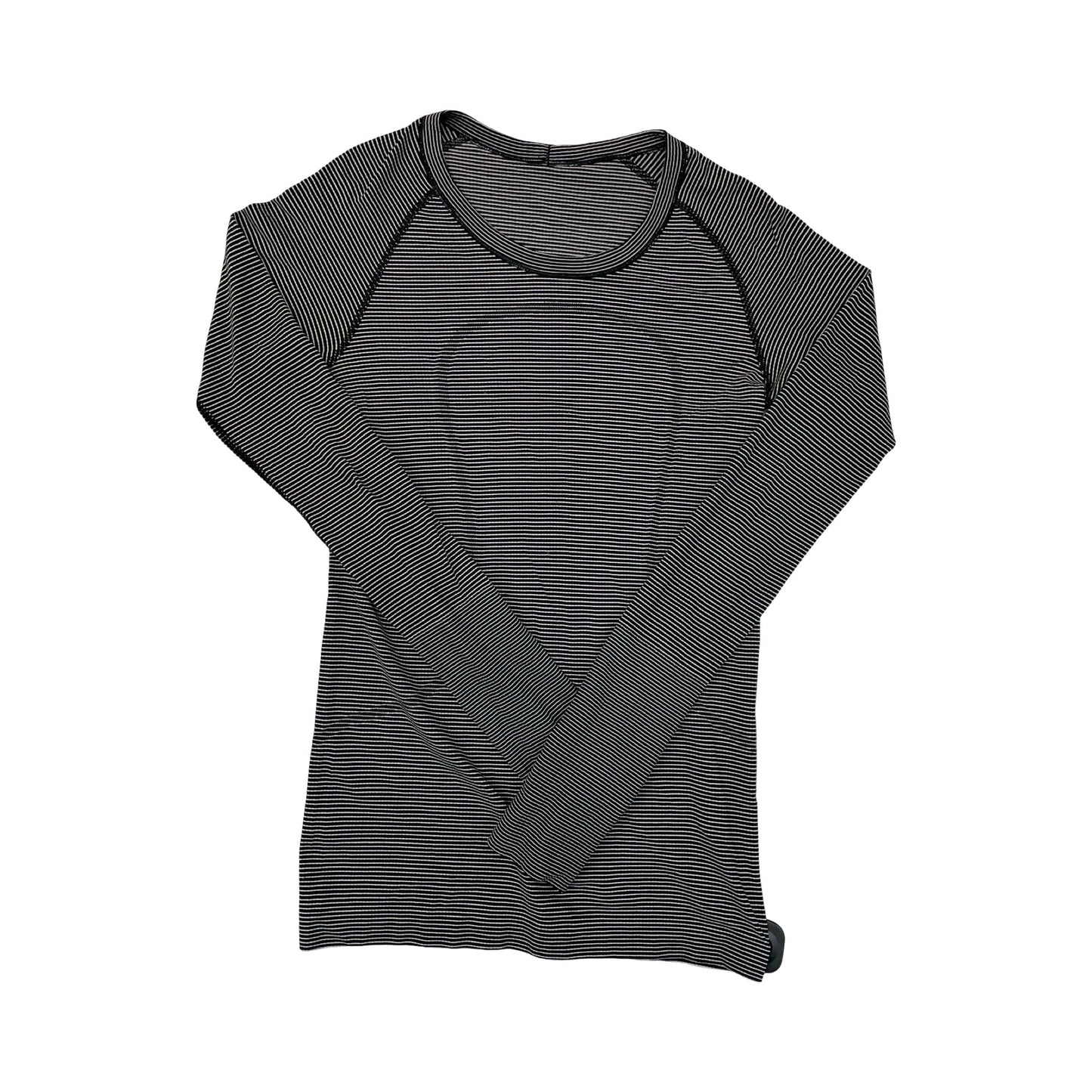 Athletic Top Ls Crewneck By Lululemon In Striped Pattern, Size:6
