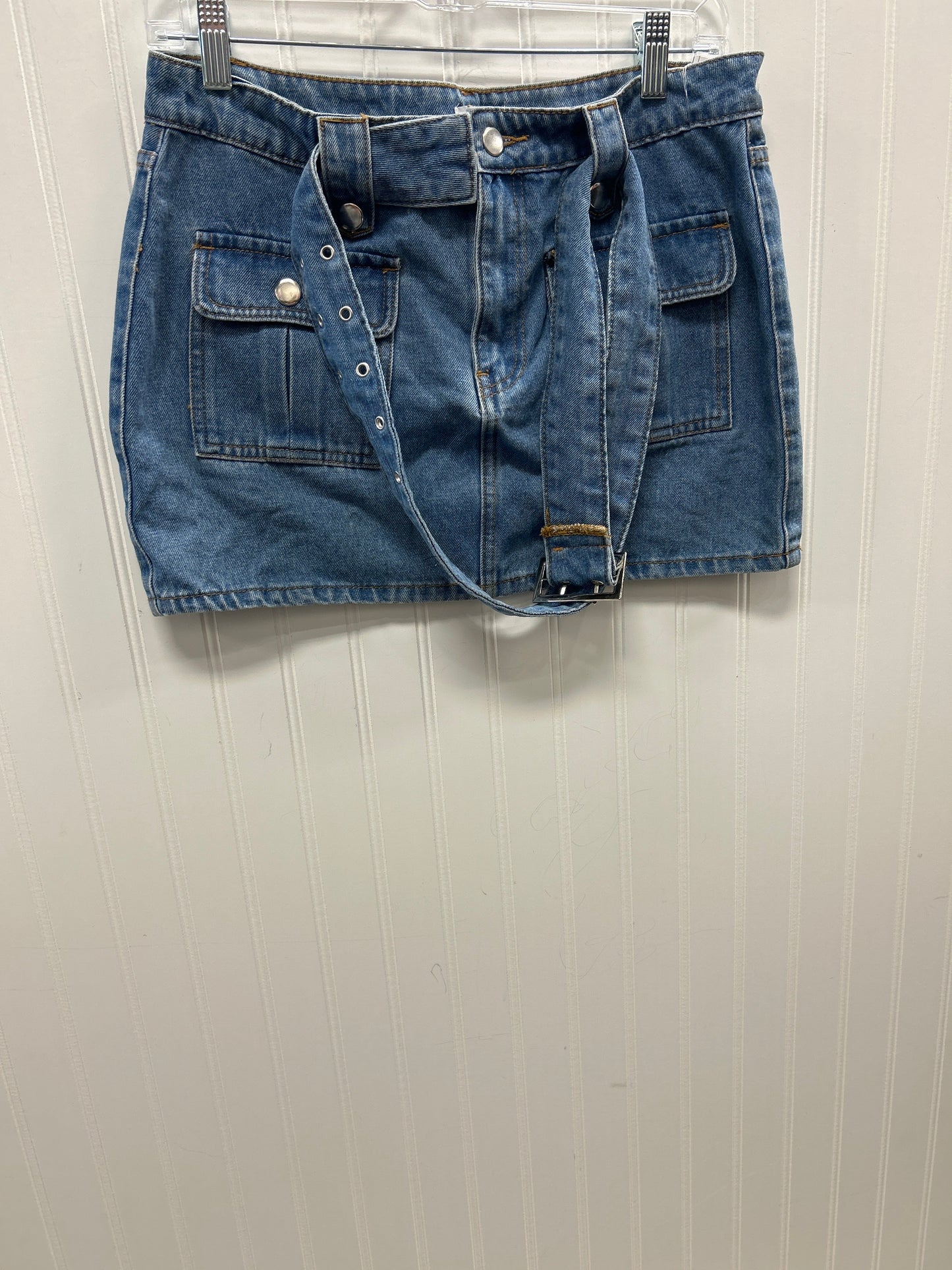 Skirt Mini & Short By Forever 21 In Blue Denim, Size:M