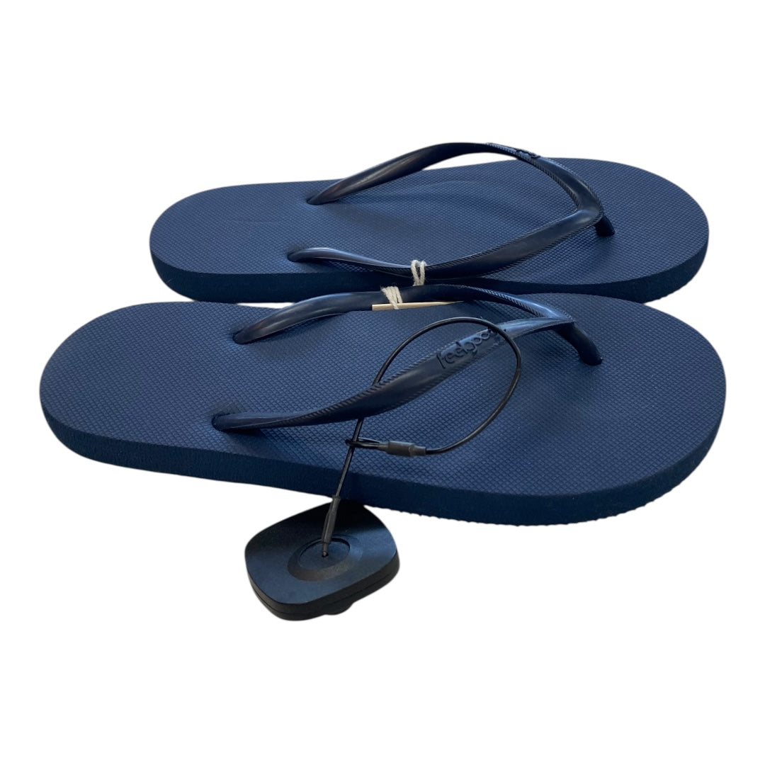 Sandals Flip Flops By Clothes Mentor In Navy, Size:6