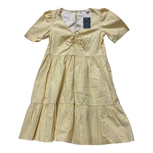 Dress Casual Midi By Levis In Orange & Yellow, Size:M