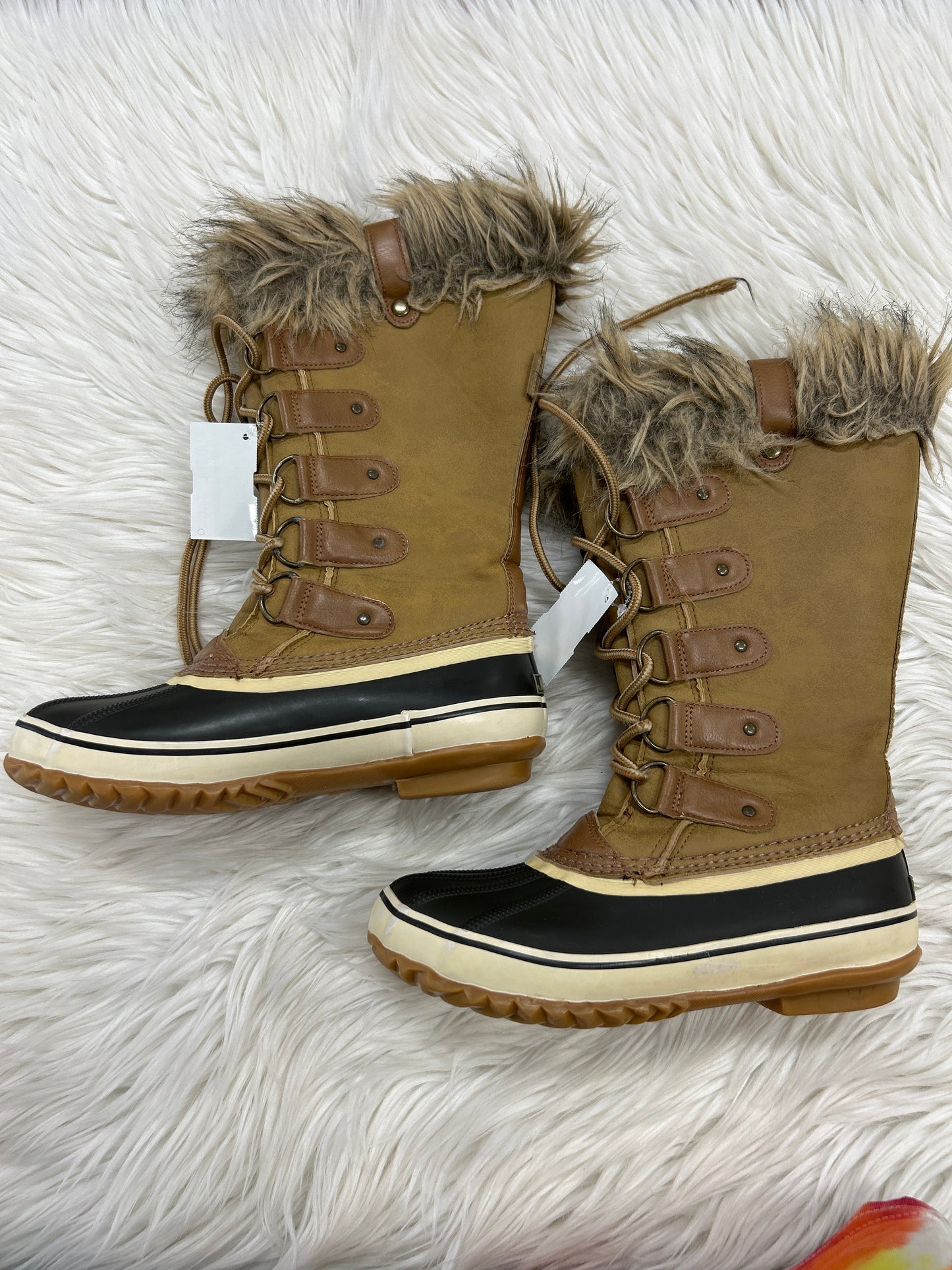 Boots Snow By Jambu In Tan, Size:6.5