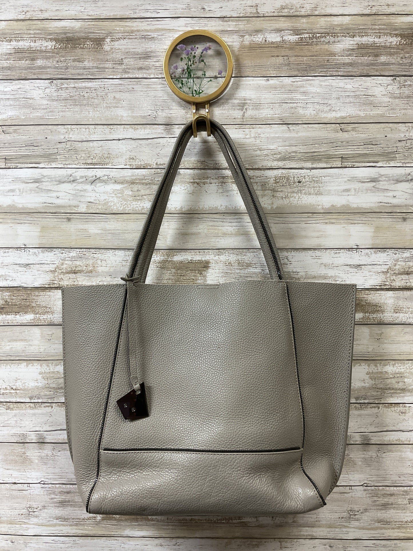 Handbag Leather By Botkier In Grey, Size:Large