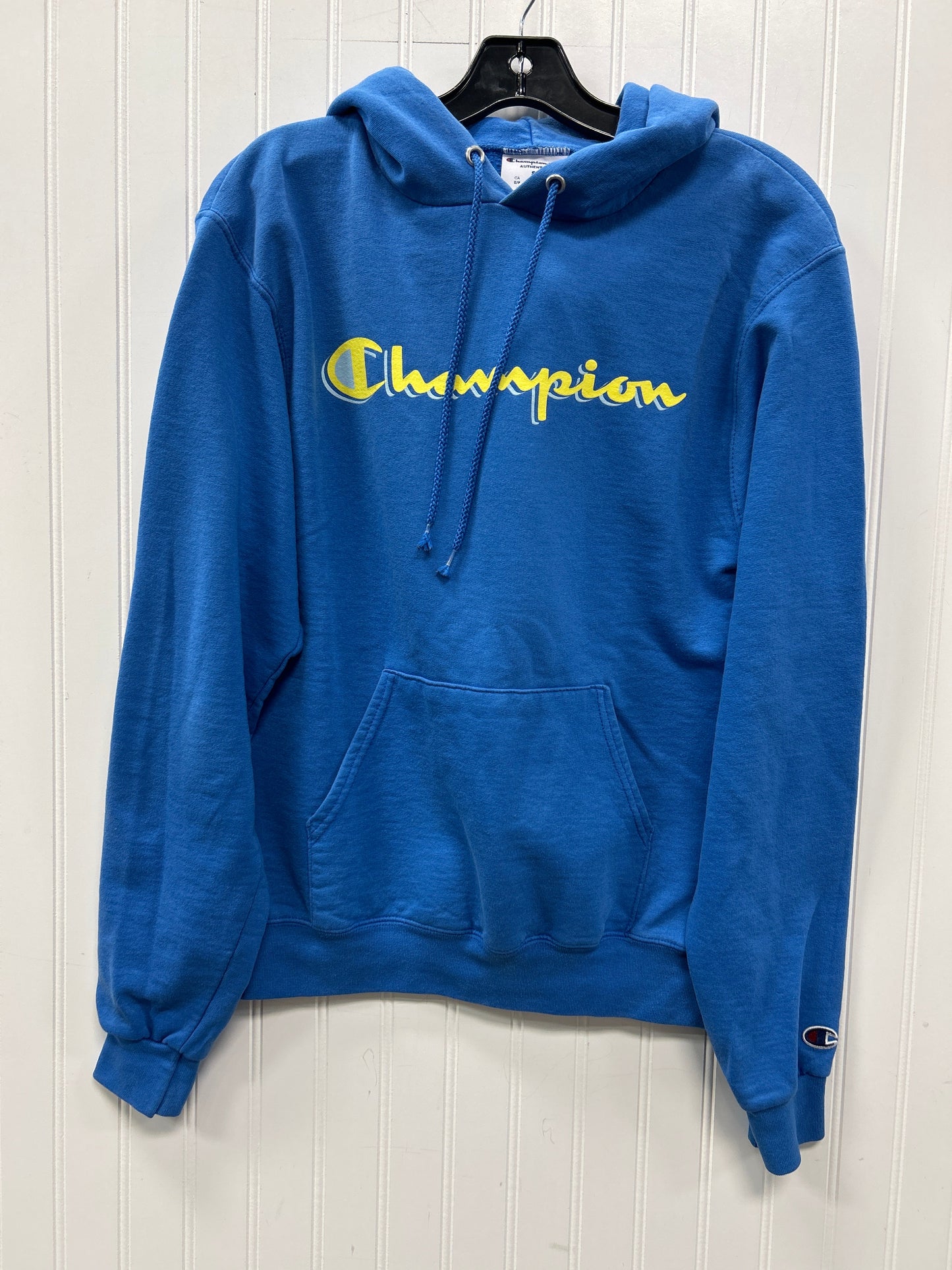 Athletic Sweatshirt Hoodie By Champion In Blue, Size:S