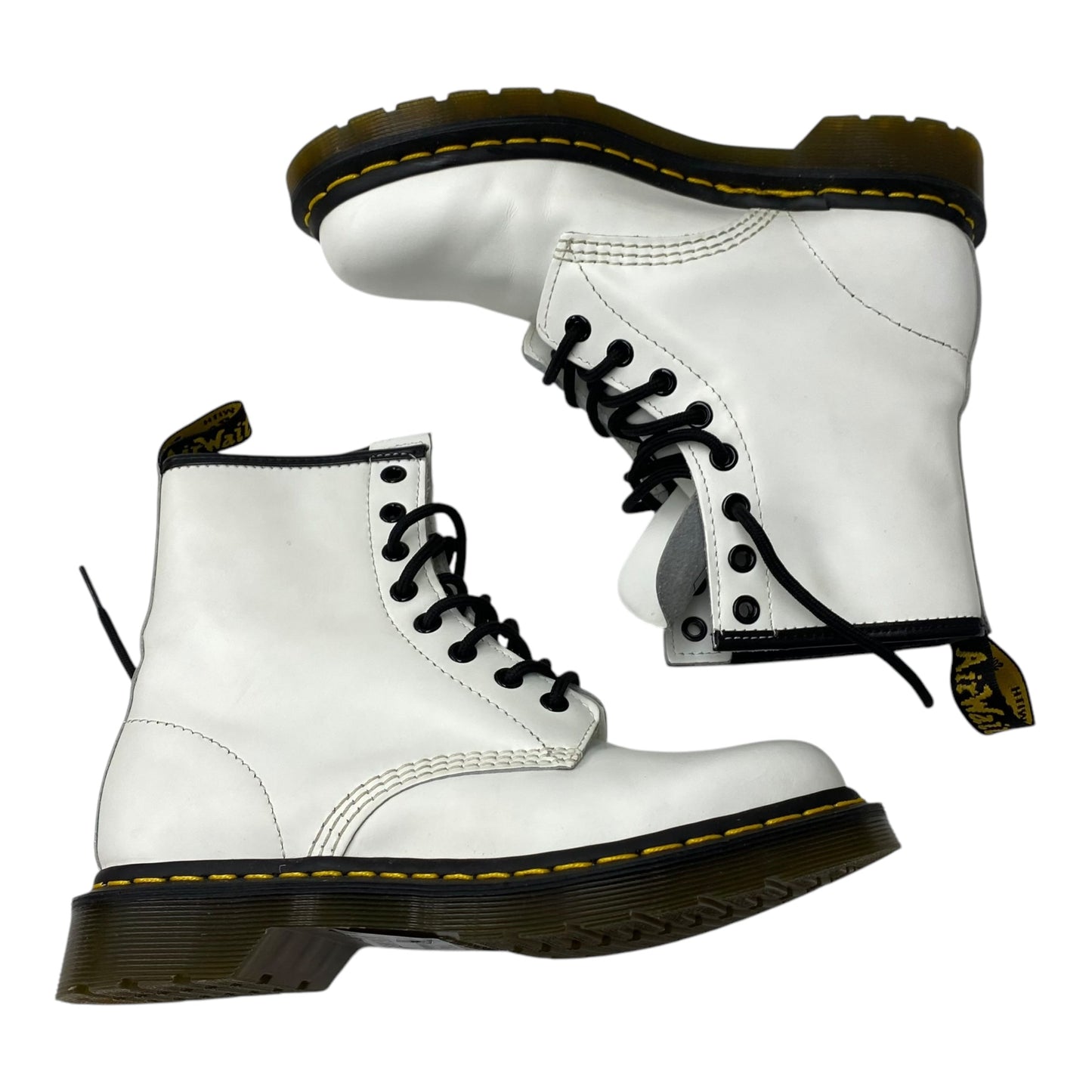 Boots Combat By Dr Martens In White, Size:7