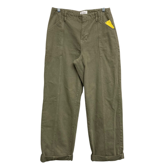 Pants Wide Leg By Frame In Green, Size:6