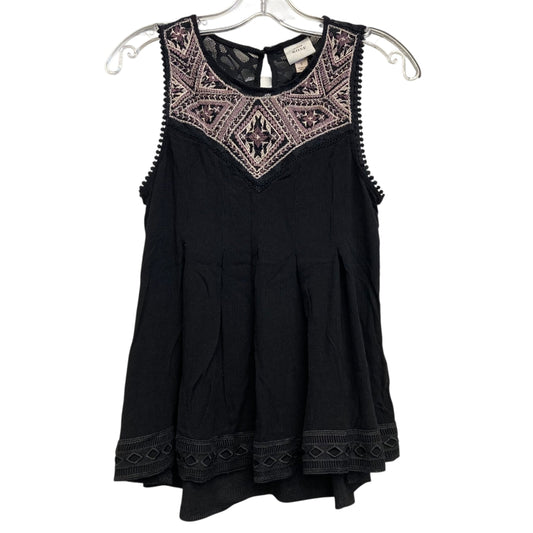 Top Sleeveless By Knox Rose In Black & Pink, Size:S