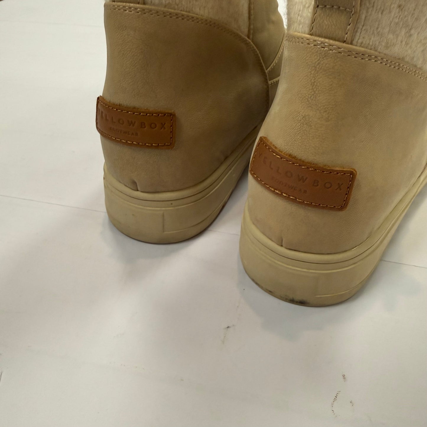 Boots Ankle Heels By Yellow Box In Beige, Size: 9
