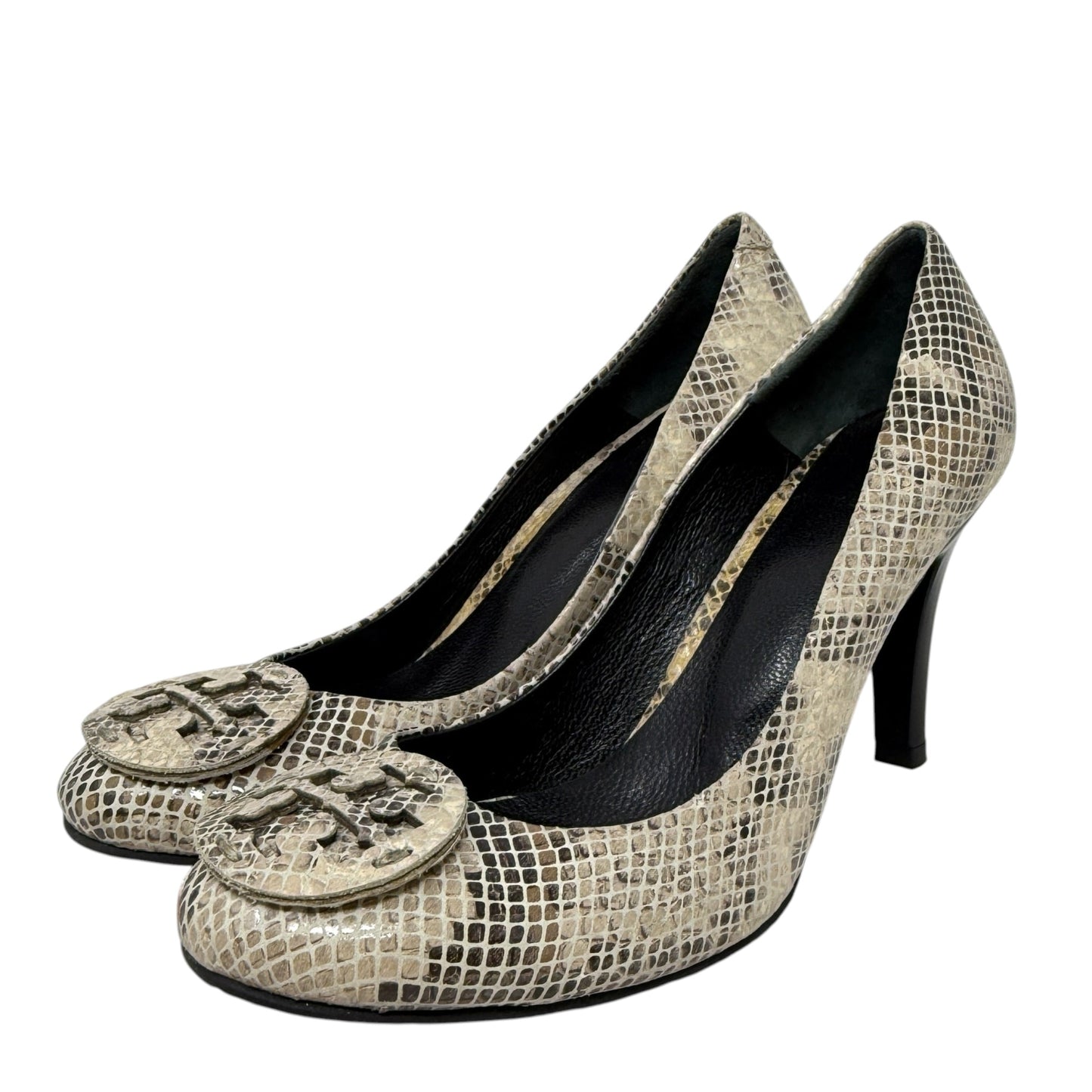 Snakeskin Pumps Designer By Tory Burch In Animal Print, Size: 7.5