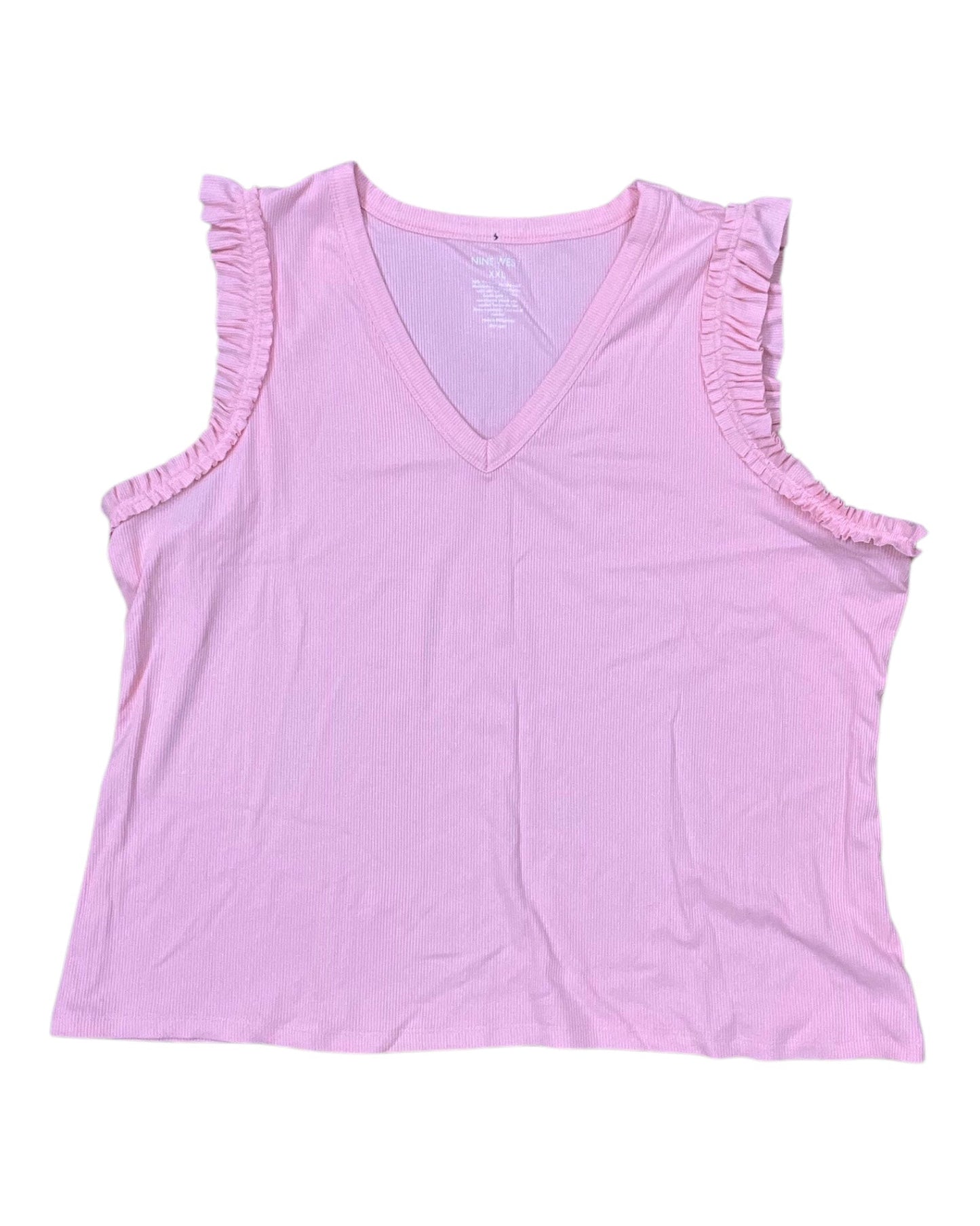 Top Sleeveless By Nine West In Peach, Size:1X