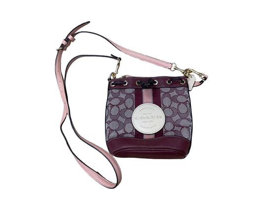 Crossbody Designer By Coach In Purple, Size:Small