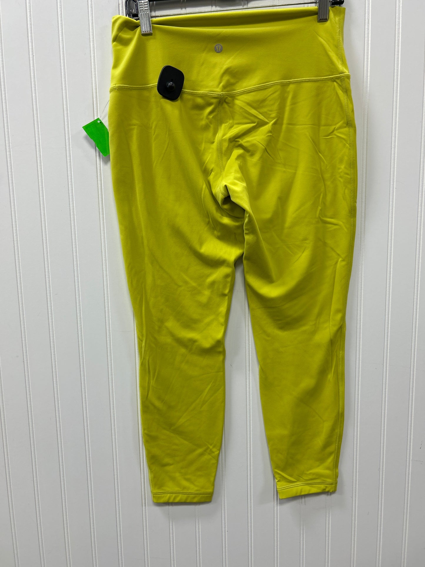 Athletic Leggings By Lululemon In Yellow, Size:12