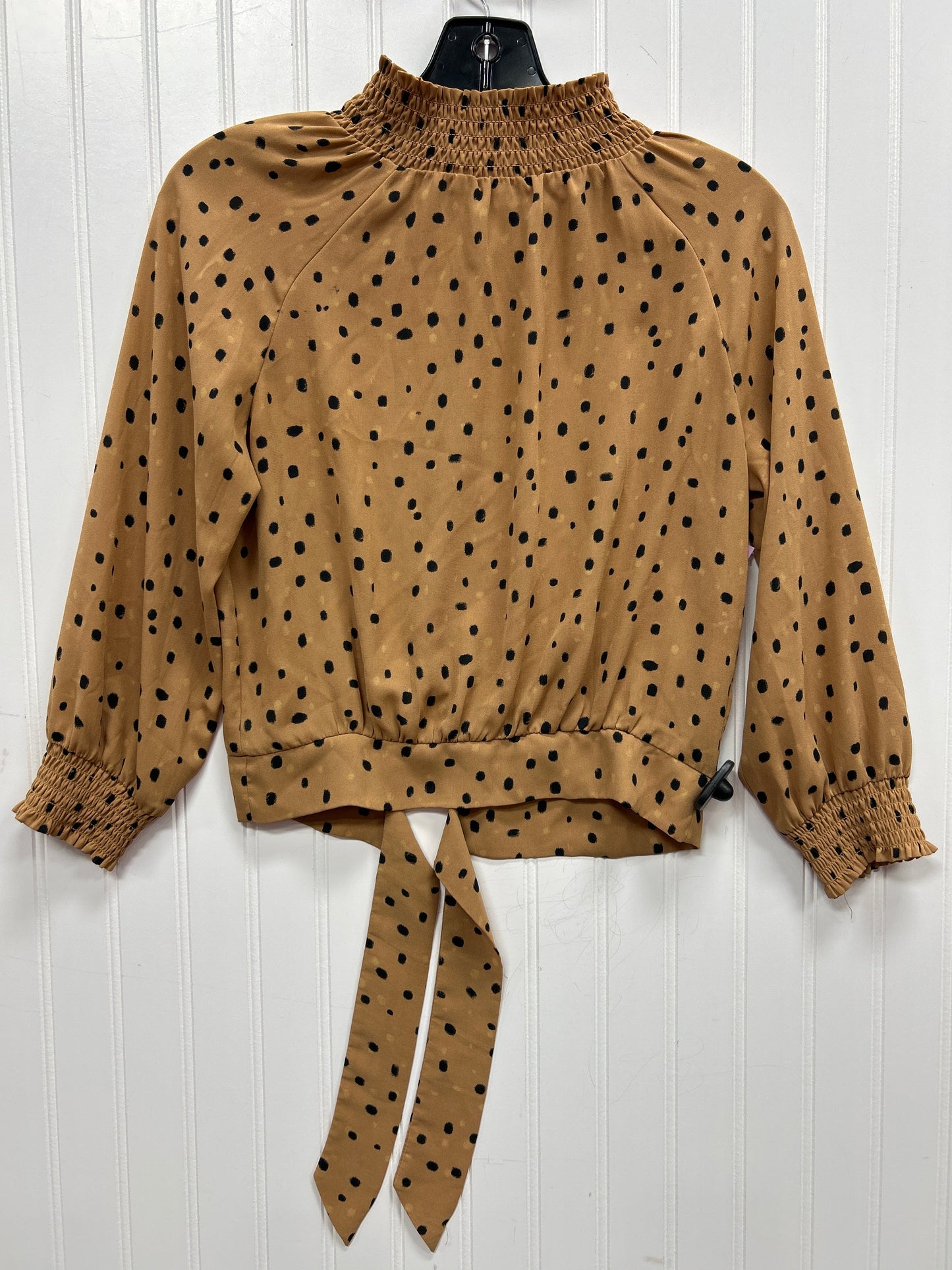Blouse Ls By Dr2 In Polkadot Pattern, Size:Xs