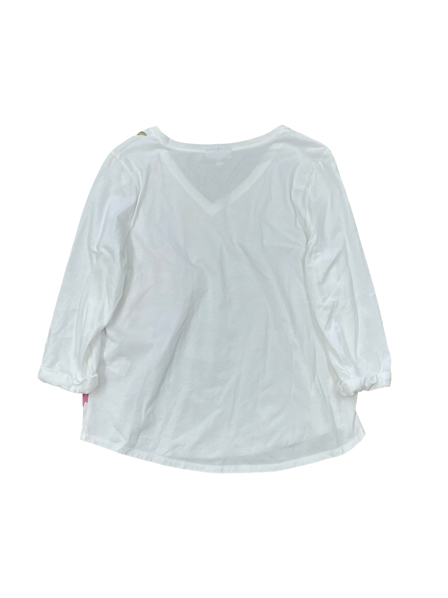 Top 3/4 Sleeve By Chicos In White, Size:L
