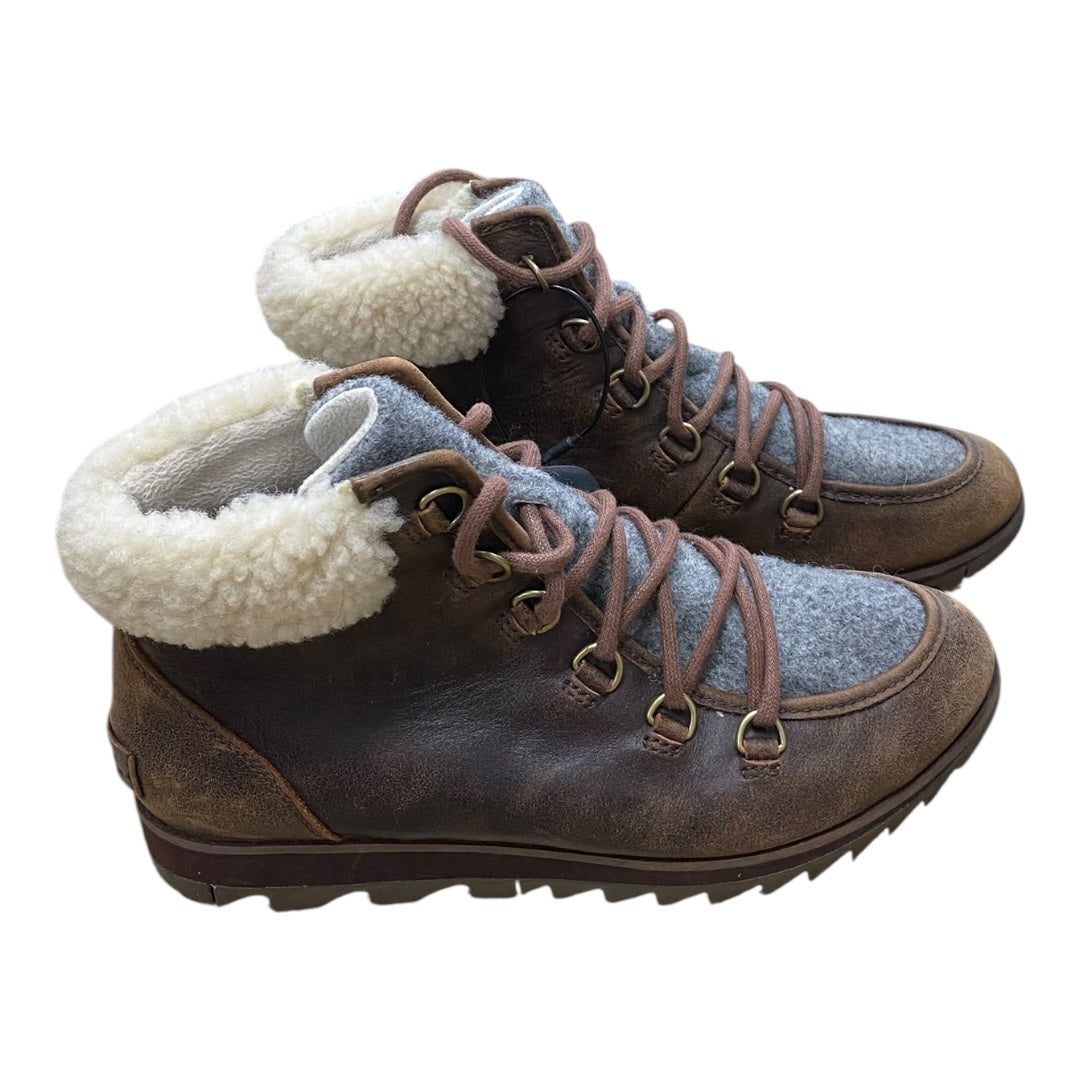 Boots Designer By Sorel In Brown & Cream, Size:8.5