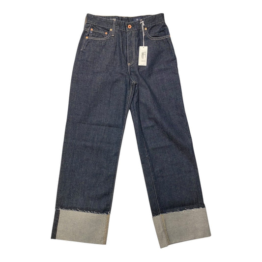 Jeans Wide Leg By Adriano Goldschmied In Blue Denim, Size:6