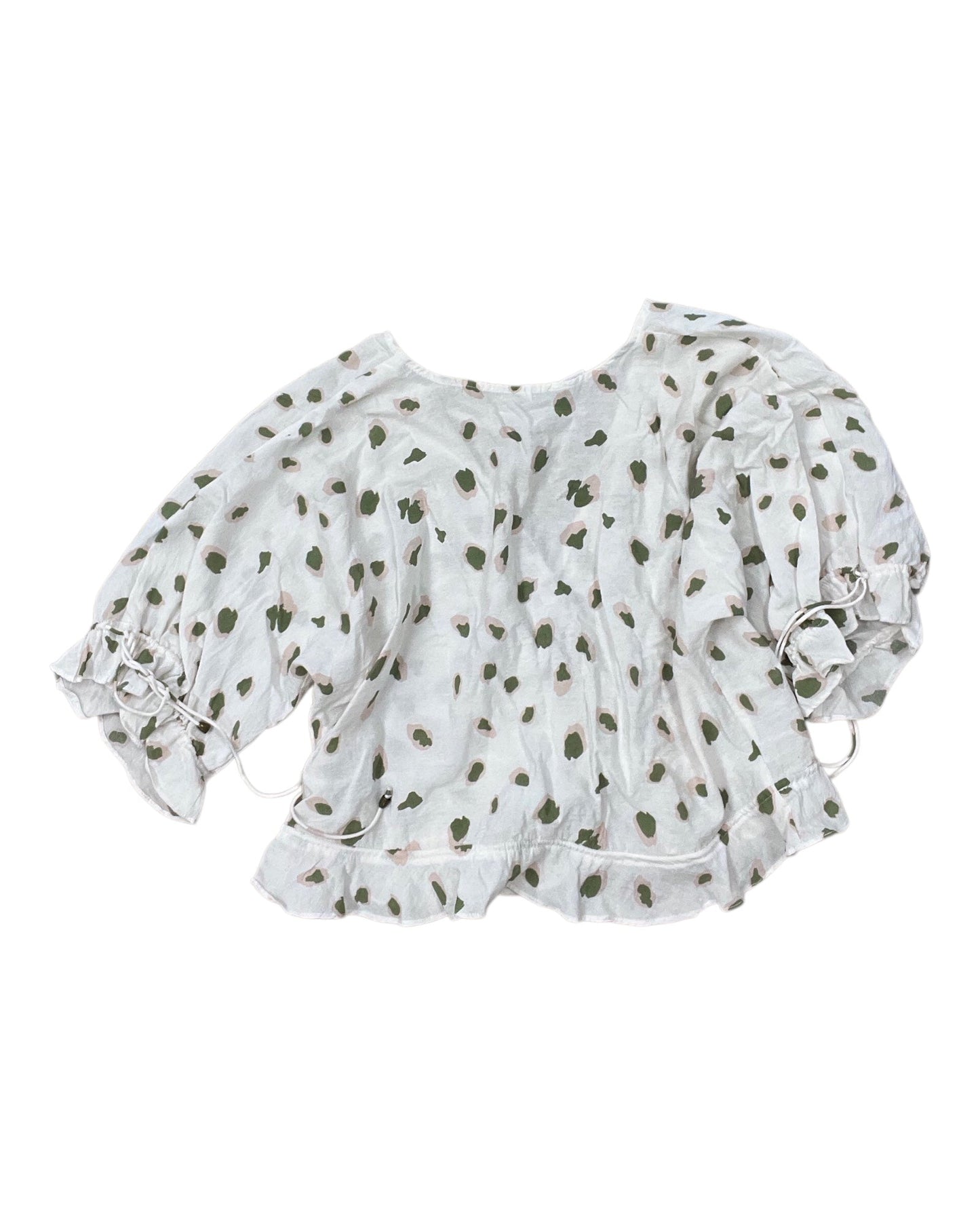 Top 3/4 Sleeve By Clothes Mentor In White, Size:M