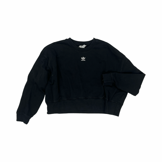 Athletic Sweatshirt Crewneck By Adidas In Black, Size:L