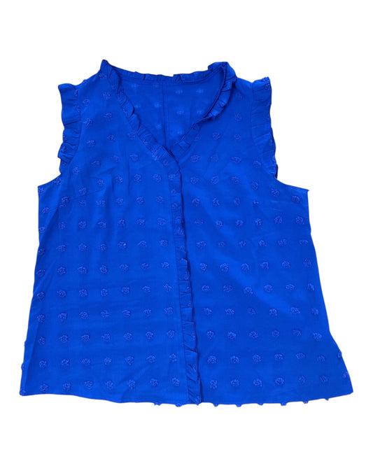 Top Sleeveless By Shein In Blue, Size:1X