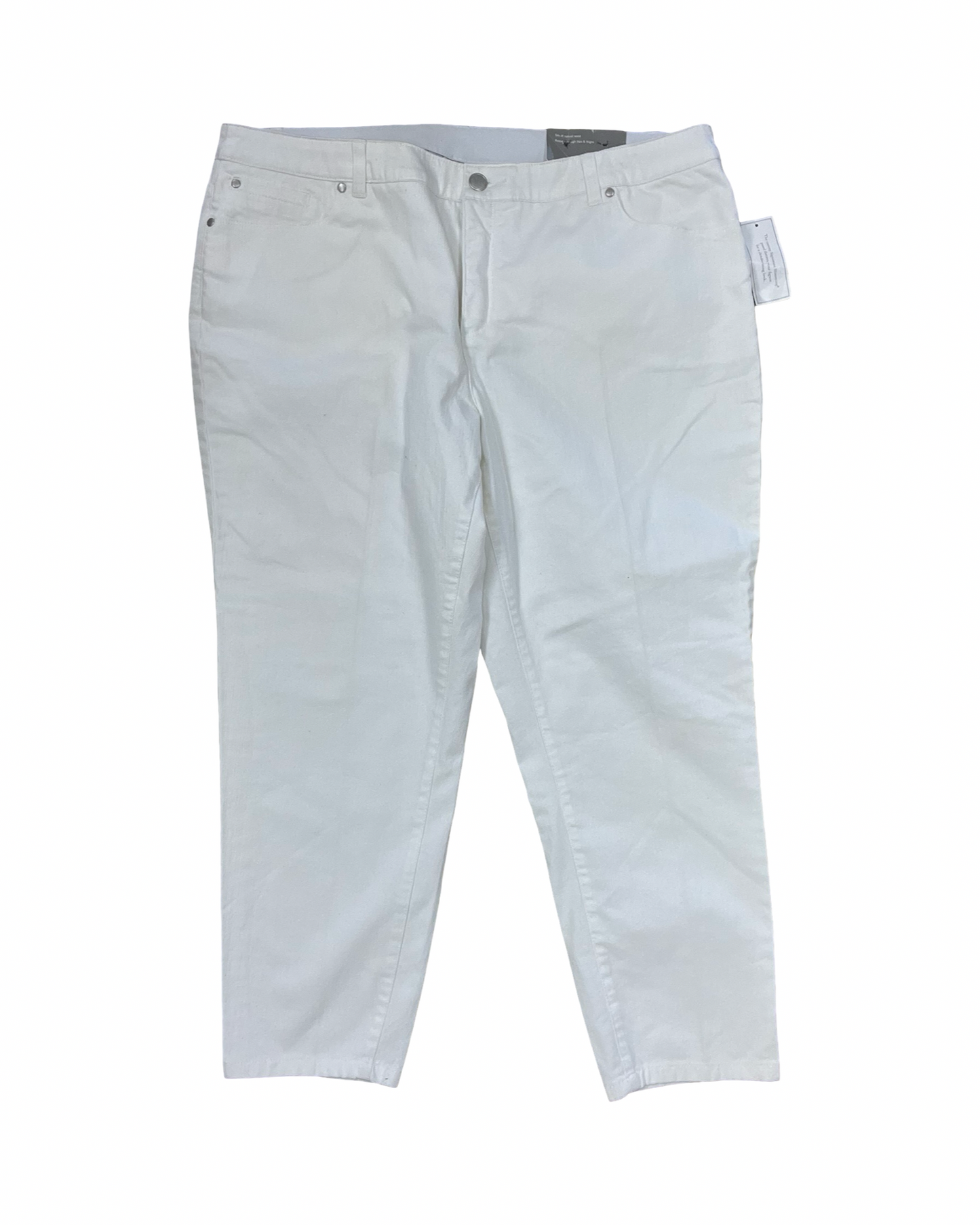 Jeans Straight By Cj Banks In White, Size:2X