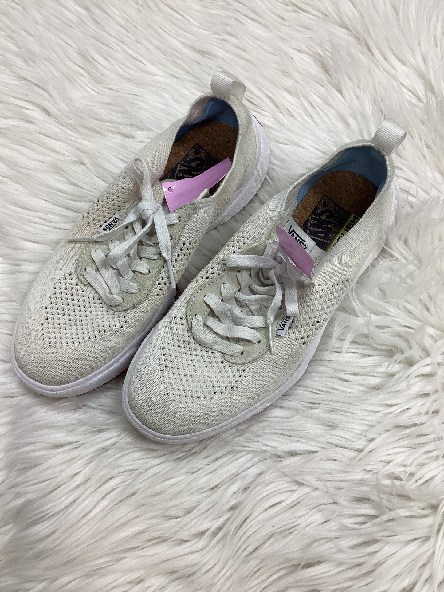 Shoes Athletic By Vans In Cream, Size:8