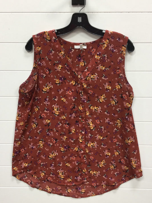 Top Sleeveless By Maurices In Red, Size:Xl