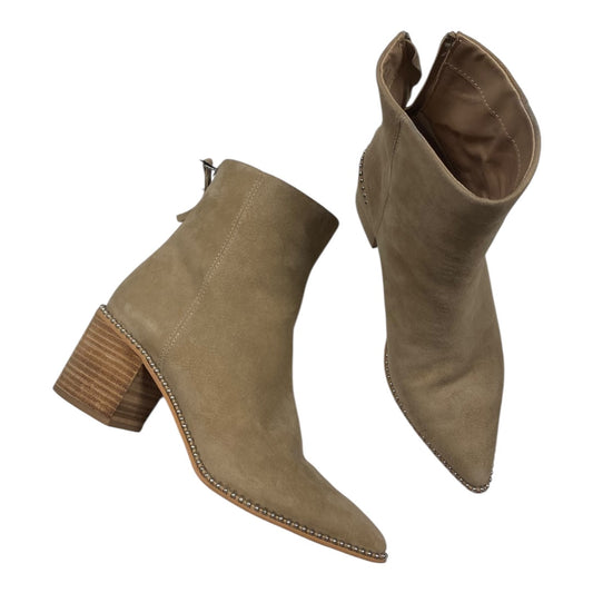 Boots Ankle Heels By Steve Madden In Tan, Size:8.5