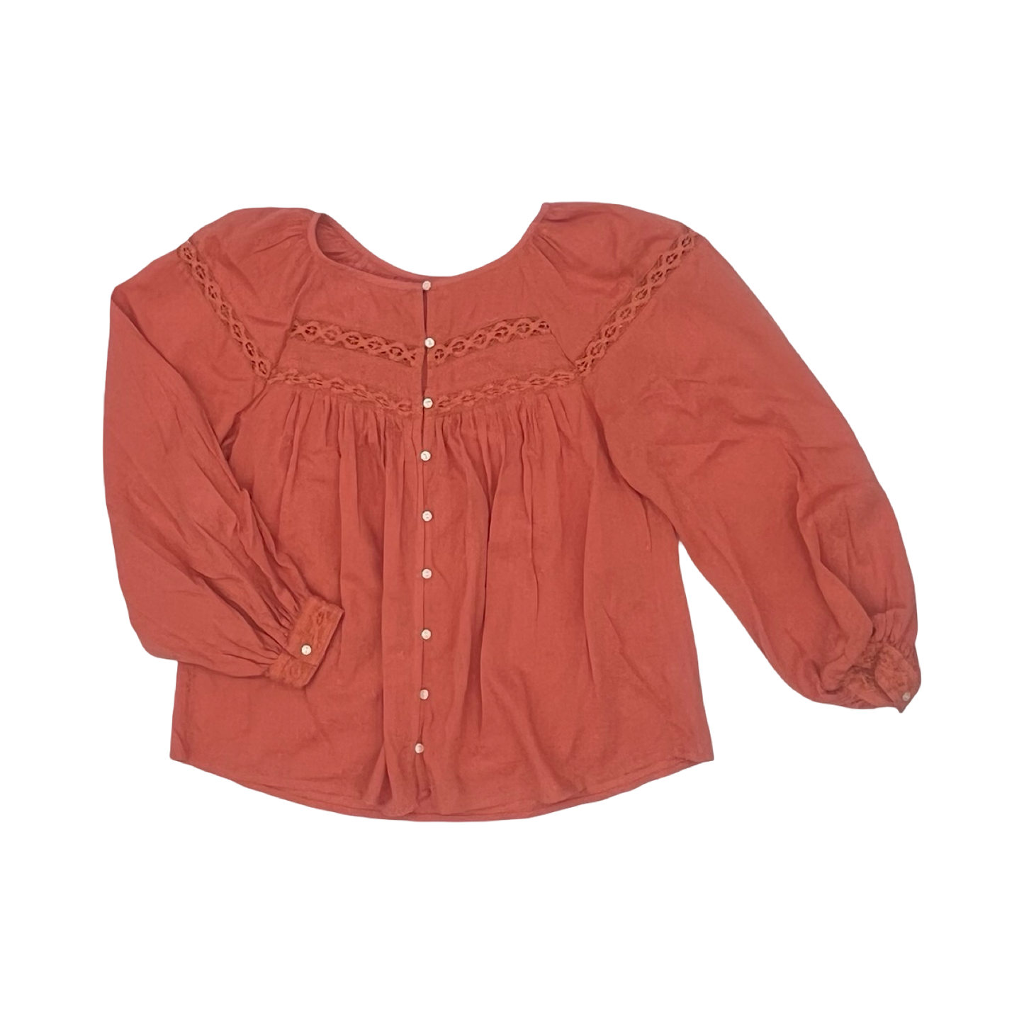 Blouse Ls By Old Navy In Orange, Size:Xs