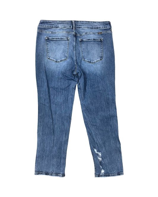 Jeans Straight By Kancan In Blue Denim, Size:18