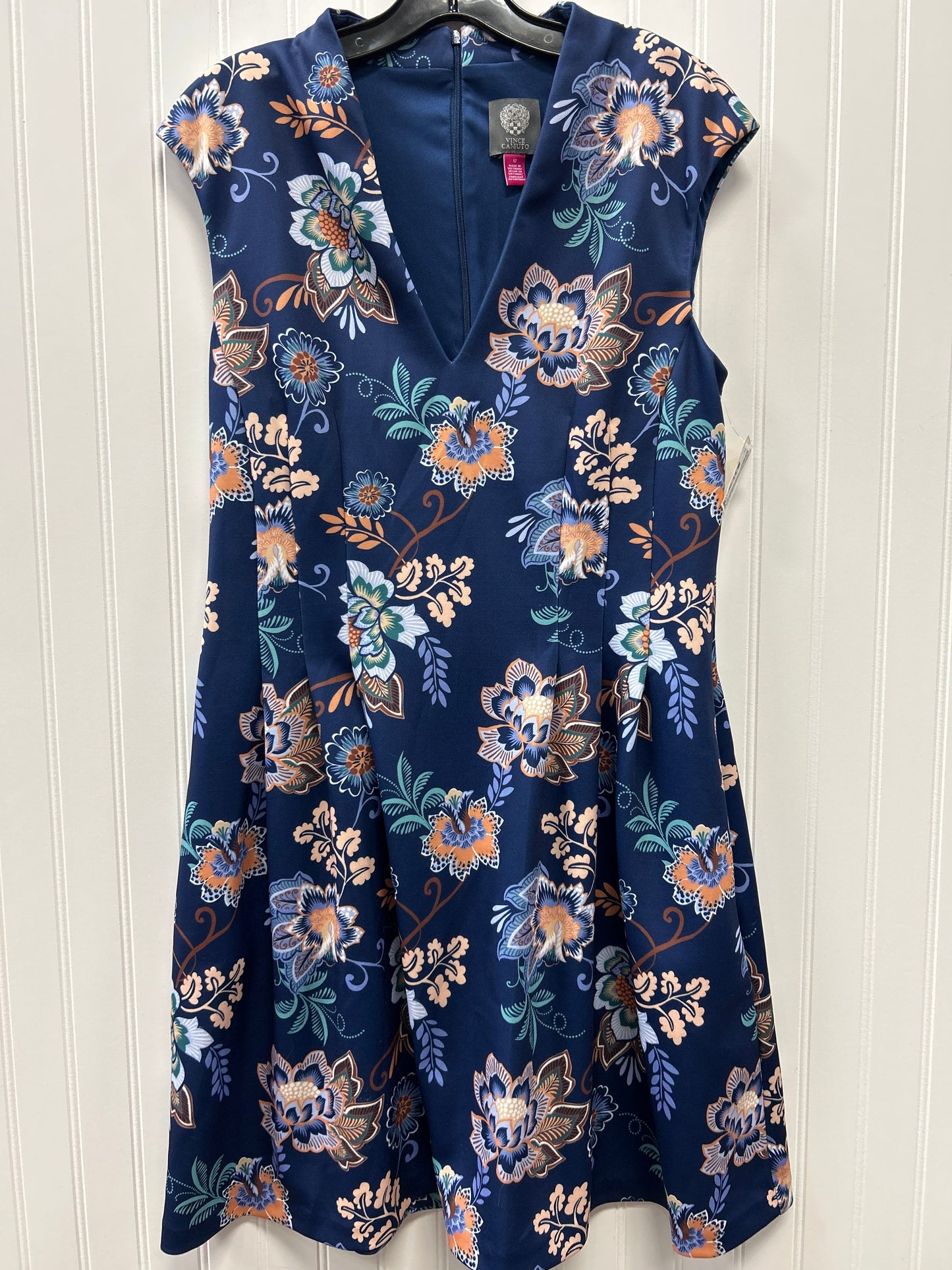 Dress Casual Midi By Vince Camuto In Blue, Size:12