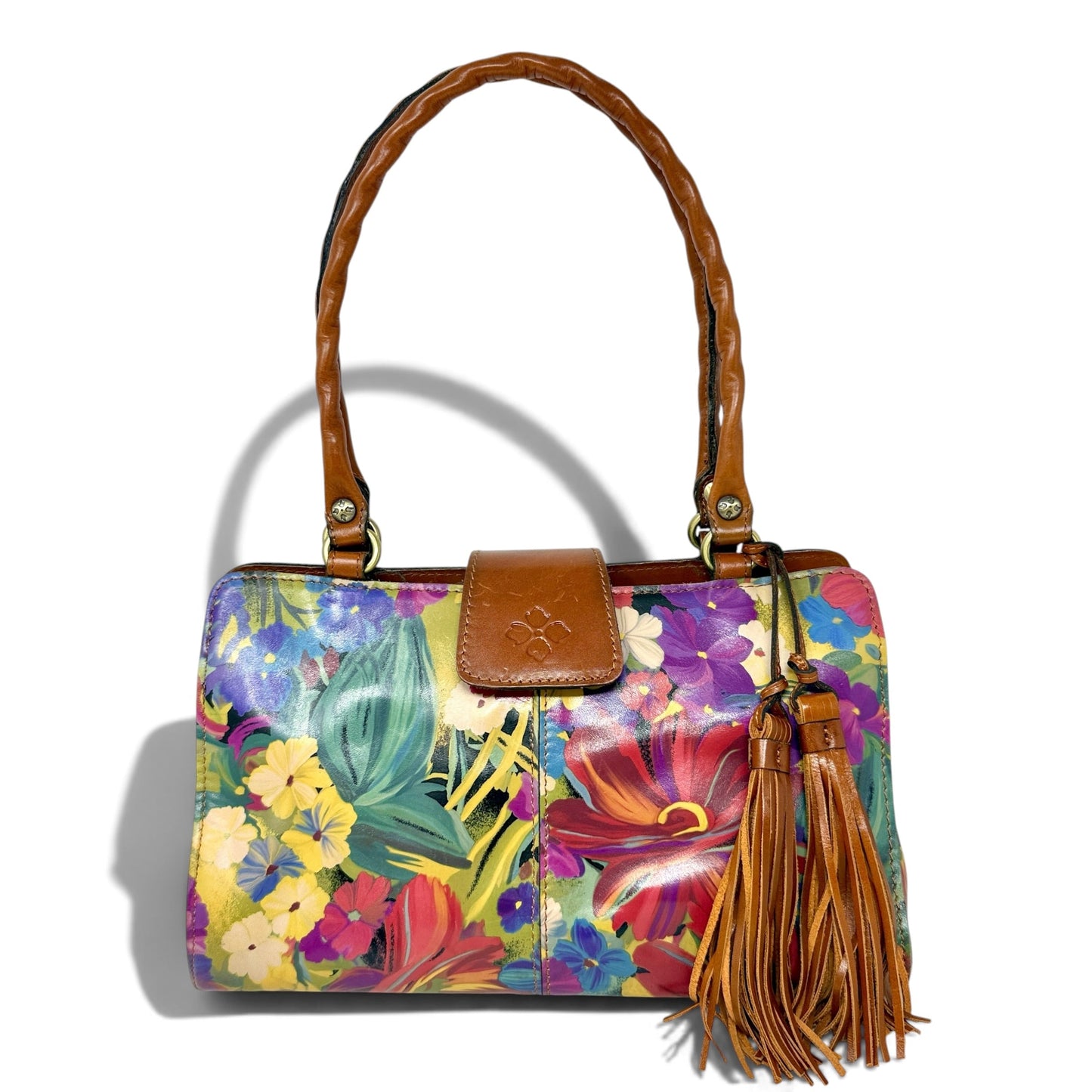 Rienzo Satchel In French Hydrangeas Designer By Patricia Nash, Size: Medium