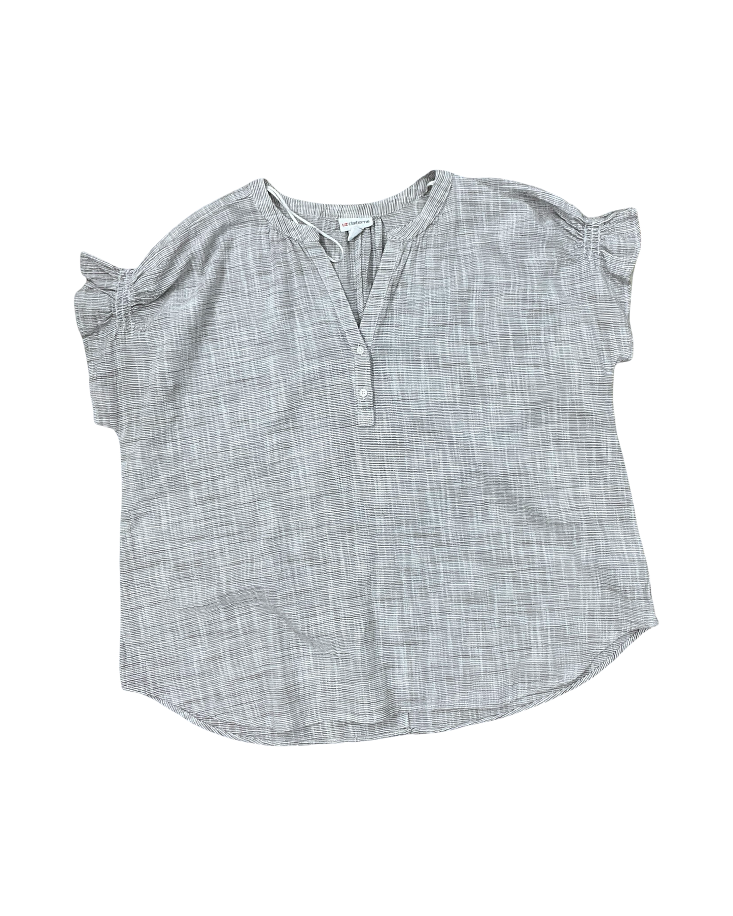 Top Ss By Liz Claiborne In Cream & Tan, Size:Xl