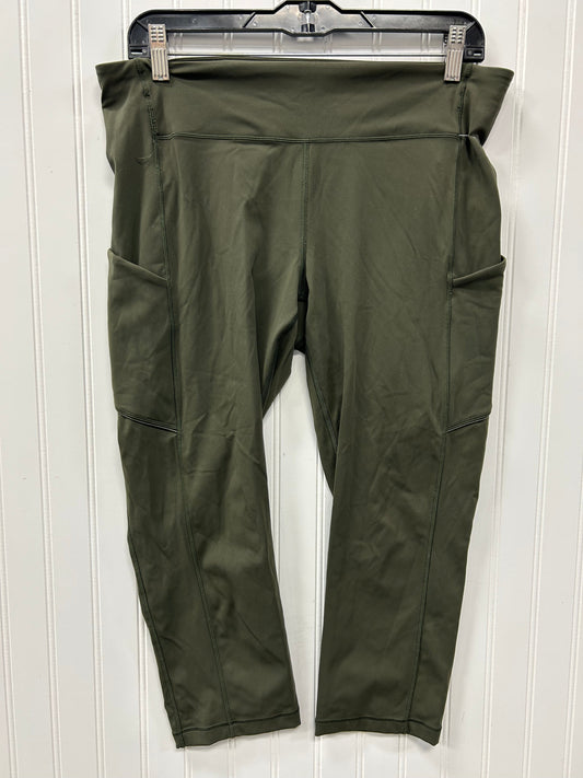 Athletic Leggings Capris By Lululemon In Green, Size:12