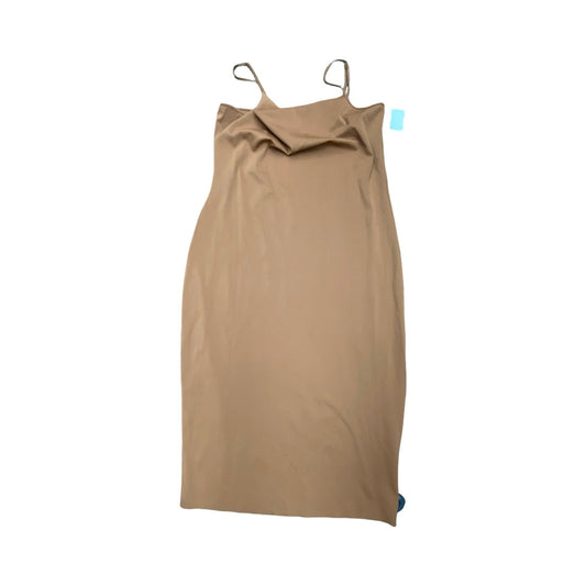 Dress Casual Midi By Good American In Brown, Size:2X