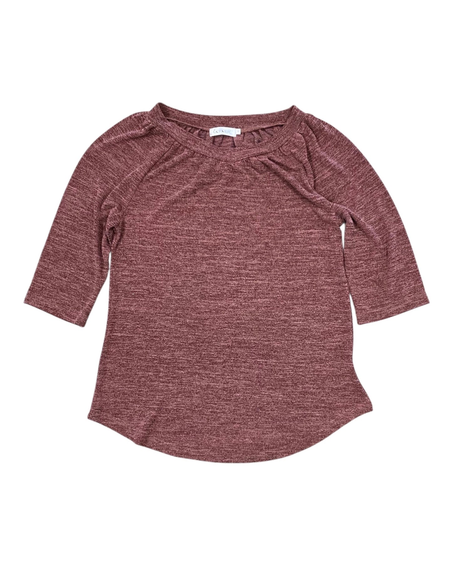 Top 3/4 Sleeve By Clothes Mentor In Red, Size:S