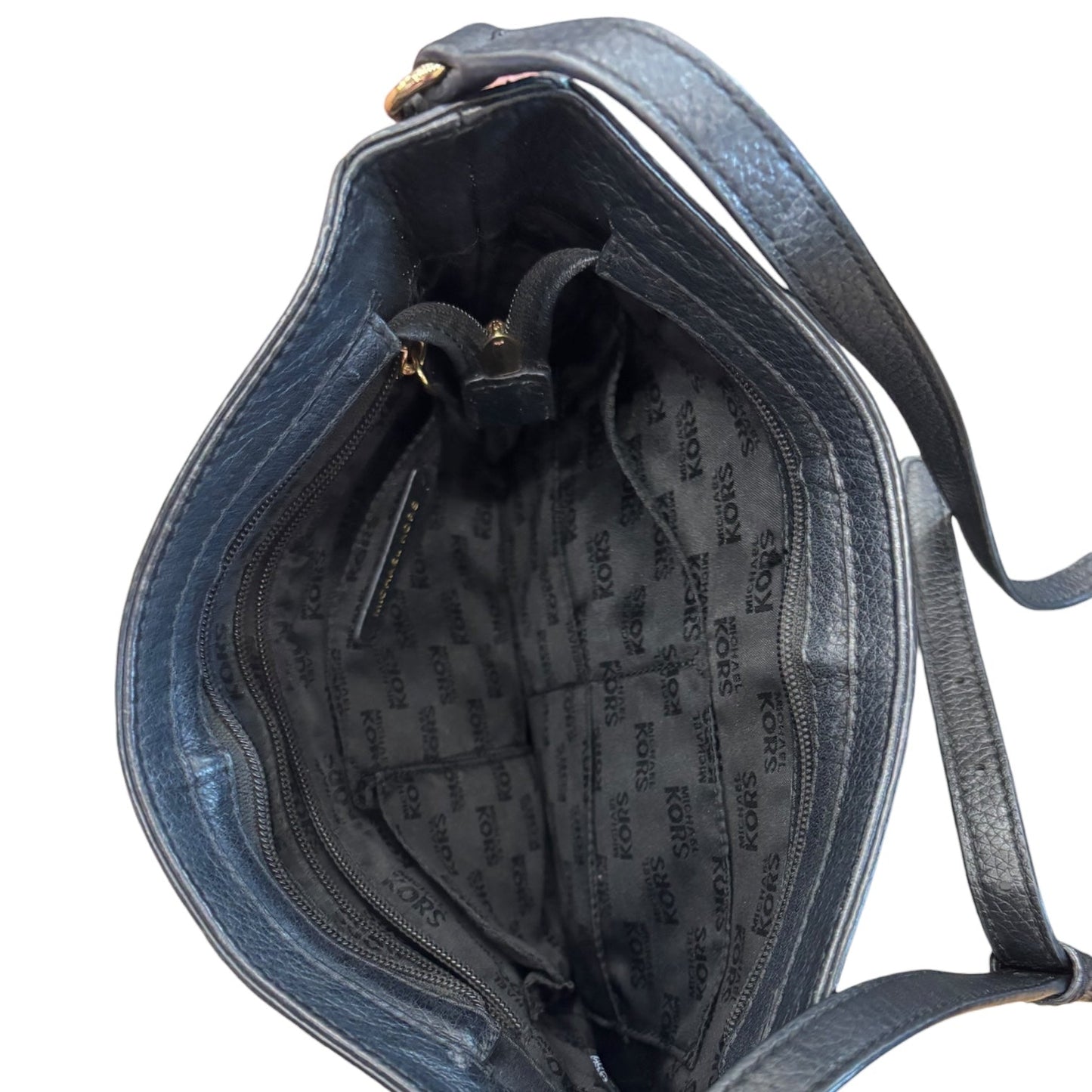 Crossbody Designer By Michael Kors In Black, Size:Large