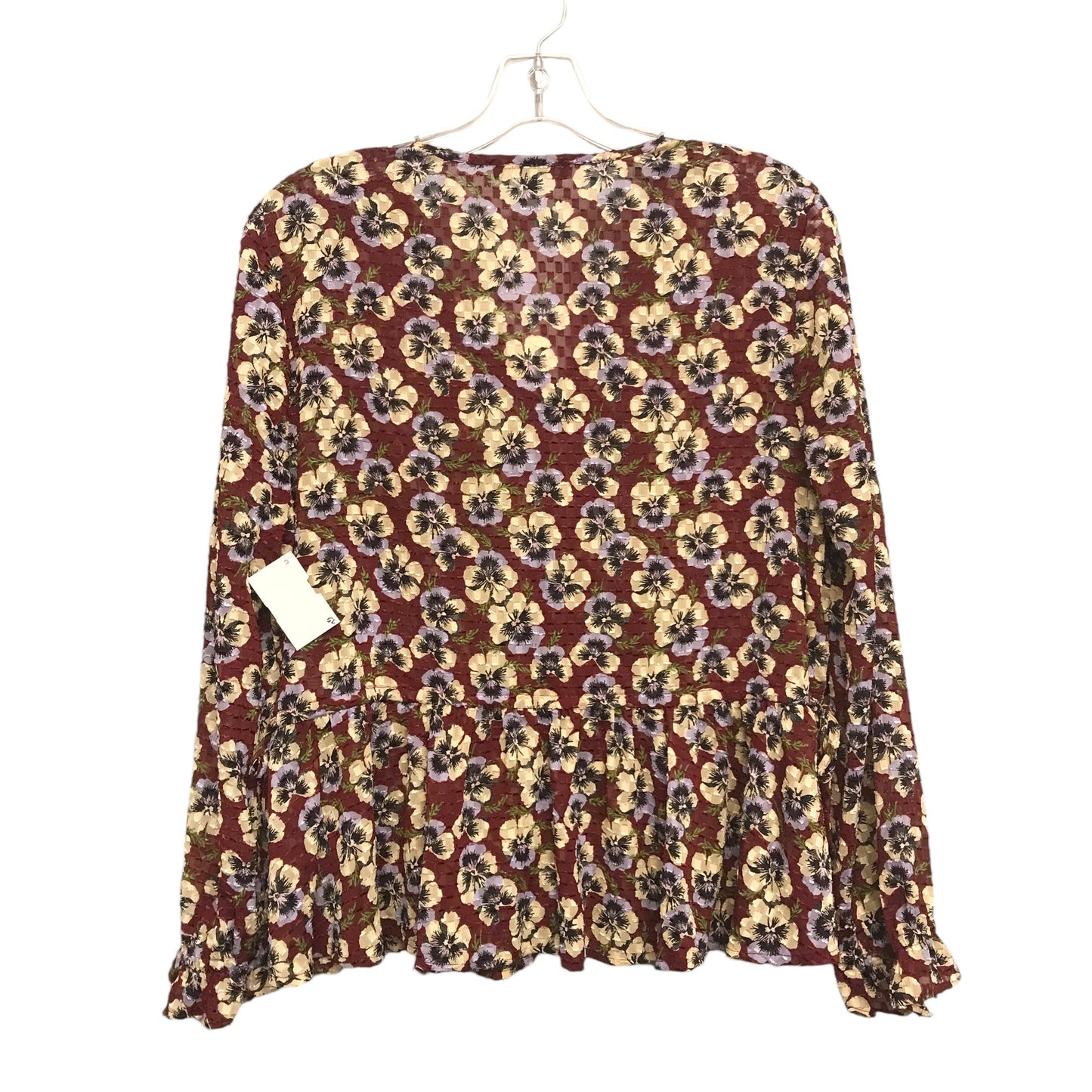 FLORAL PRINT TOP LS by MADEWELL Size:M